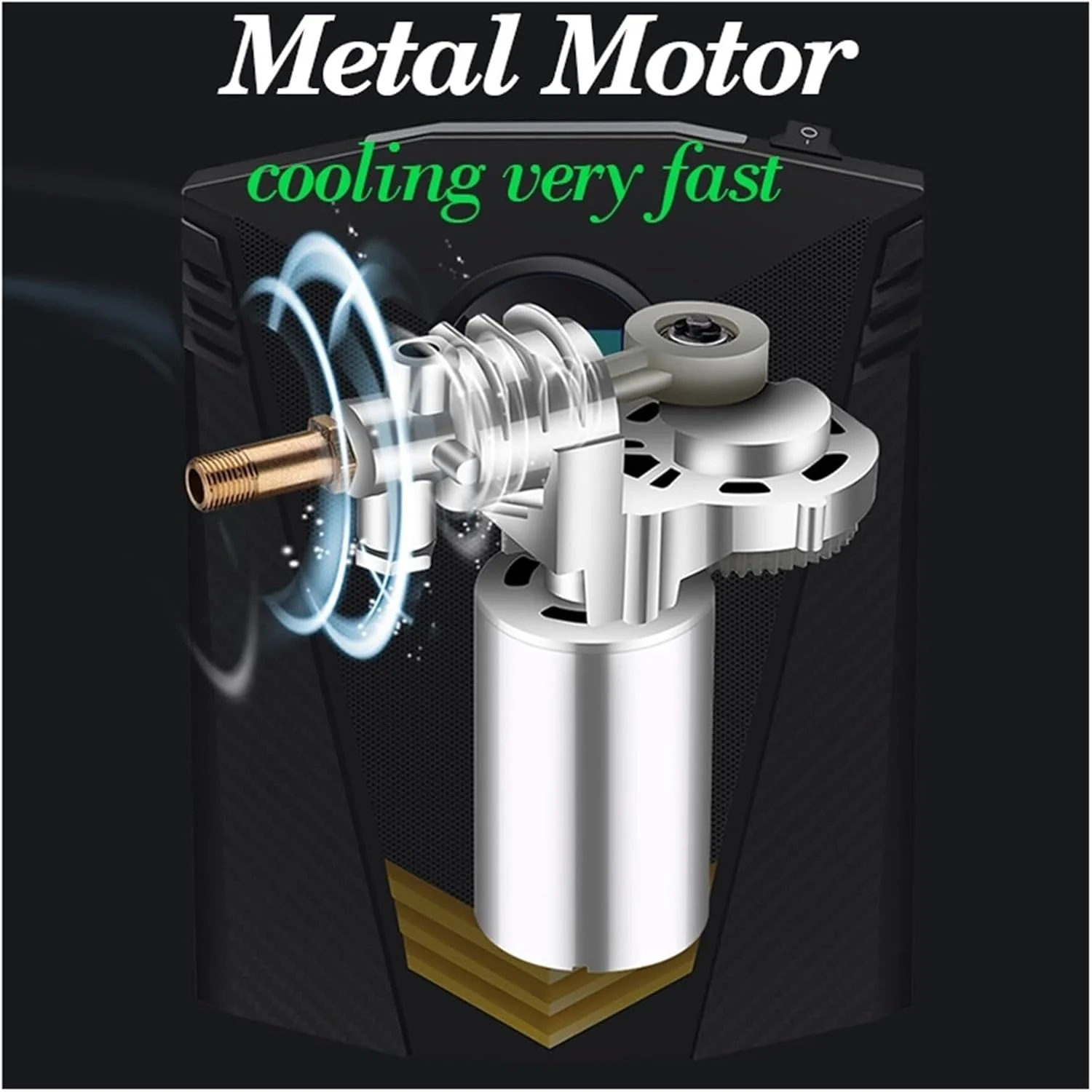 جعبه ابزار کمپرسور هوای خودرو پمپ بادی هوشمند تایر 12 ولت پمپ باد تایر قابل حمل خودرو برای تایر خودرو (رنگ: پمپ با جعبه ابزار) (پمپ)