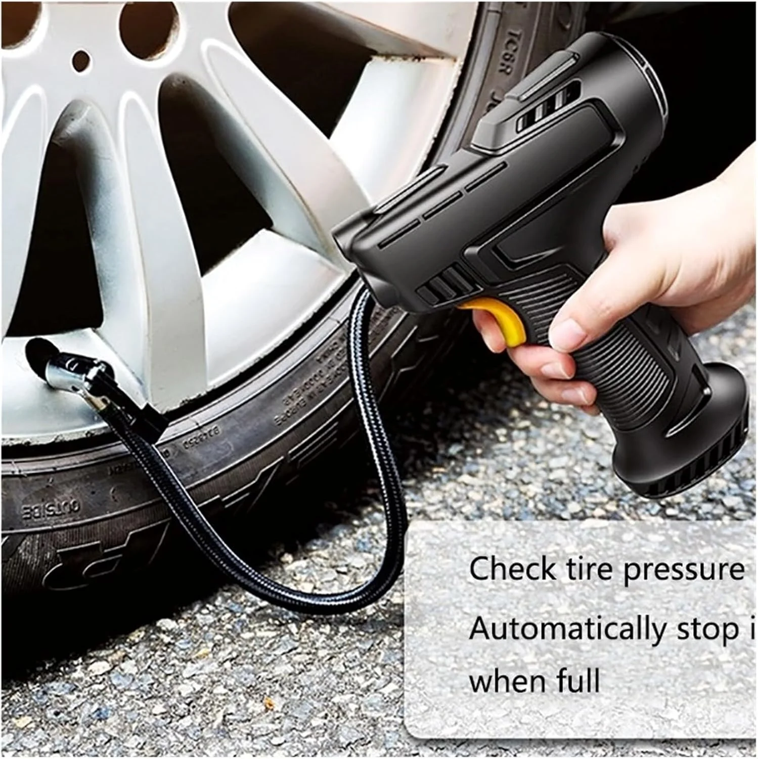 پمپ باد خودرو 120 وات برقی بی سیم/سیمی، کمپرسور هوای قابل حمل برای لاستیک خودرو، پمپ باد دیجیتال خودرو (رنگ: دیجیتال بی سیم) (دیجیتال بی سیم) پمپ باد خودرو 120 وات برقی بی سیم/سیمی، کمپرسور هوای قابل حمل برای لاستیک خودرو، پمپ باد دیجیتال خودرو (رنگ: دیجیتال بی سیم) (دیجیتال بی سیم)