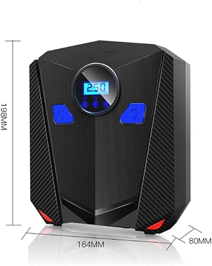 پمپ باد خودرو هوشمند اتوماتیک 12 ولت DC، کمپرسور برقی دیجیتال قابل حمل