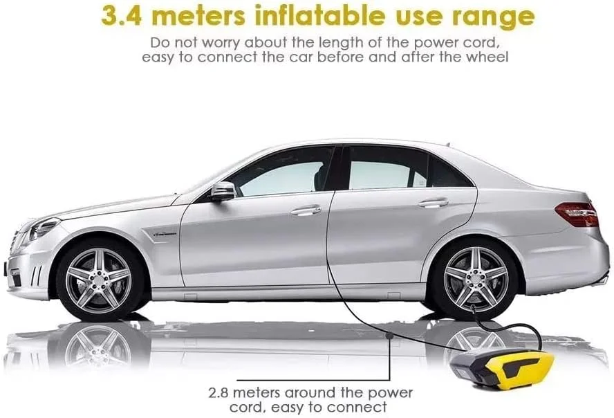 پمپ کمپرسور باد خودرو 12 ولت، پمپ برقی برای خودروهای 22 سیلندر، پمپ تایر اضطراری قابل حمل خودرو با نمایشگر دیجیتال پمپ کمپرسور باد خودرو 12 ولت، پمپ برقی برای خودروهای 22 سیلندر، پمپ تایر اضطراری قابل حمل خودرو با نمایشگر دیجیتال