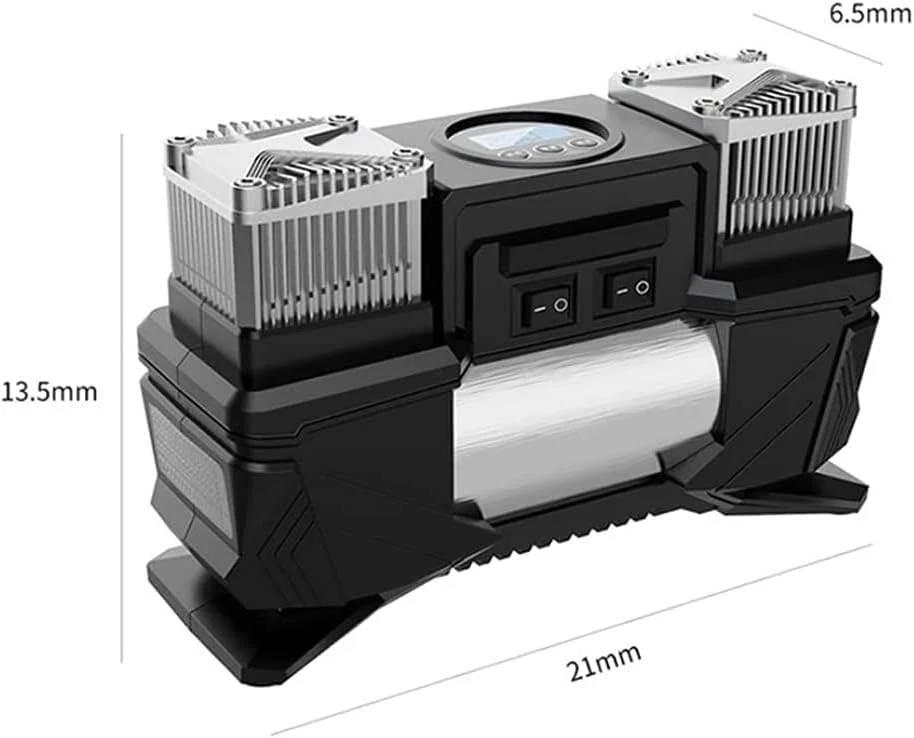 پمپ باد دو سیلندر دیجیتال قابل حمل ZDmalt 12 ولت، کمپرسور هوای قدرتمند خودرو، پمپ باد ماشین پمپ باد دو سیلندر دیجیتال قابل حمل ZDmalt 12 ولت، کمپرسور هوای قدرتمند خودرو، پمپ باد ماشین