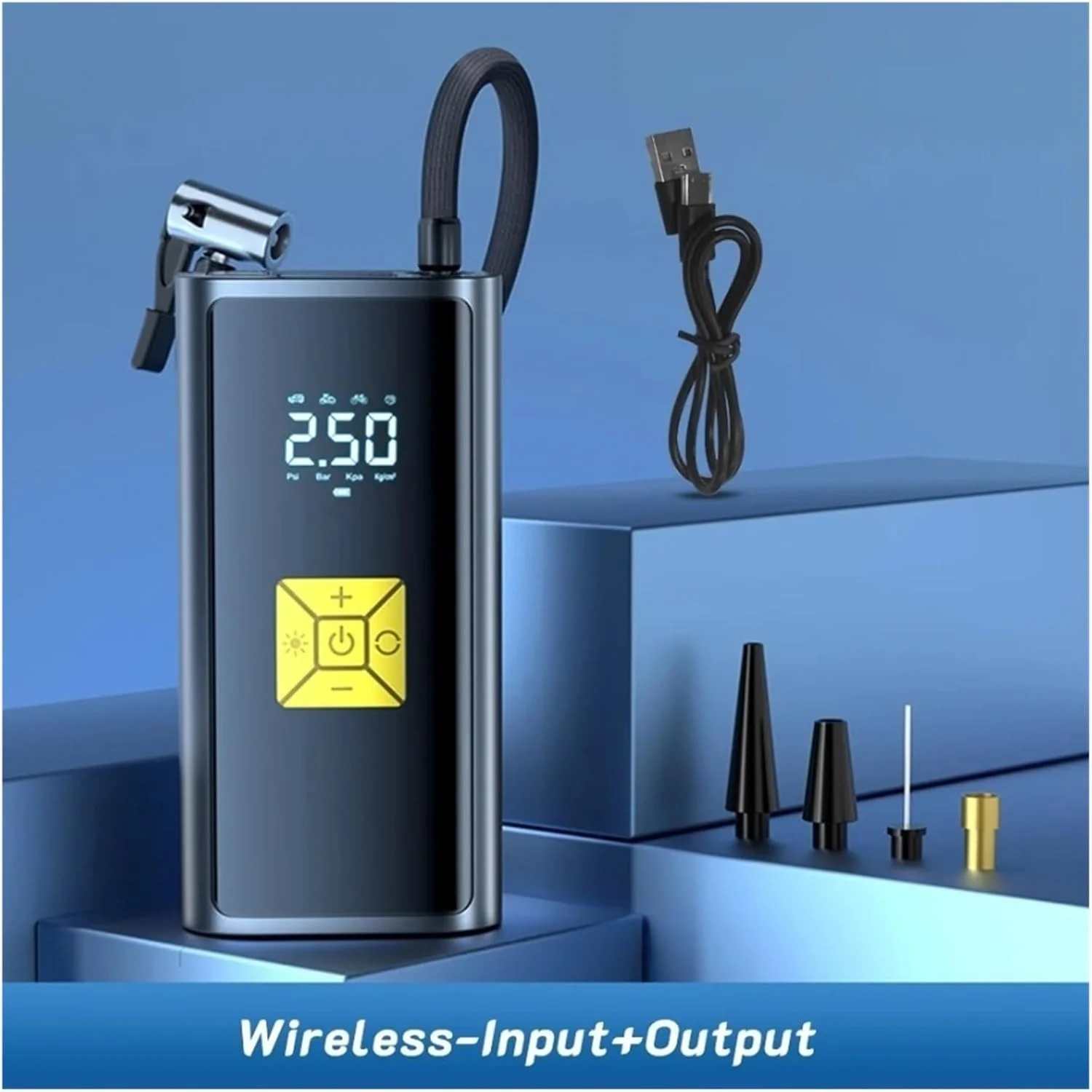 پمپ باد هوشمند قابل حمل 6000mAh 150PSI، کمپرسور اتوماتیک برای تایر خودرو، موتورسیکلت، دوچرخه و وسایل بادی (رنگ: C-recoil) (Awired) پمپ باد هوشمند قابل حمل 6000mAh 150PSI، کمپرسور اتوماتیک برای تایر خودرو، موتورسیکلت، دوچرخه و وسایل بادی (رنگ: C-recoil) (Awired)