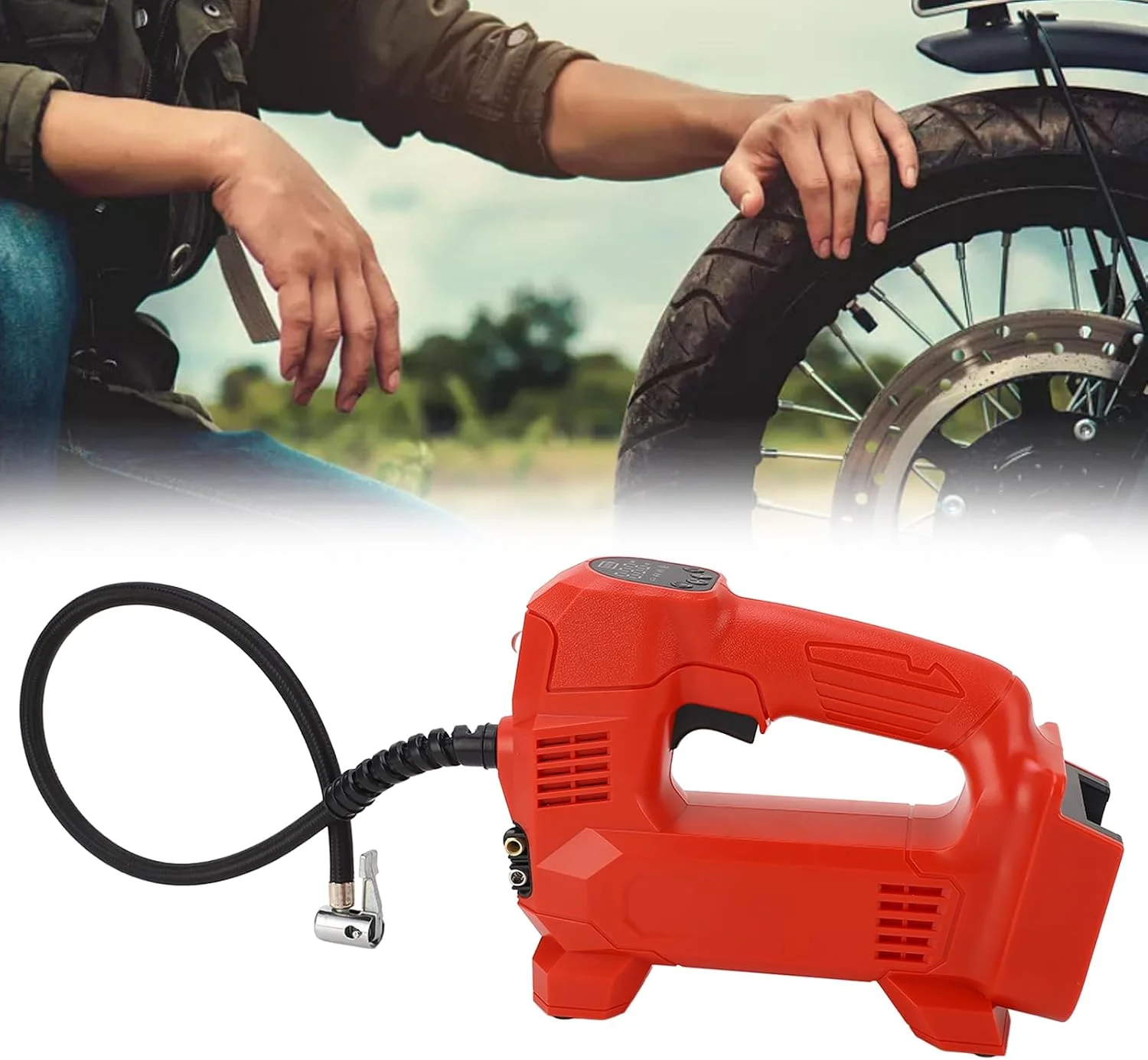 پمپ باد تایر، پمپ هوای خودرو، کمپرسور هوای دیجیتال، پمپ قابل حمل با چراغ، سازگار با M18 48-11-1828 48-11-1815 48-11-1840