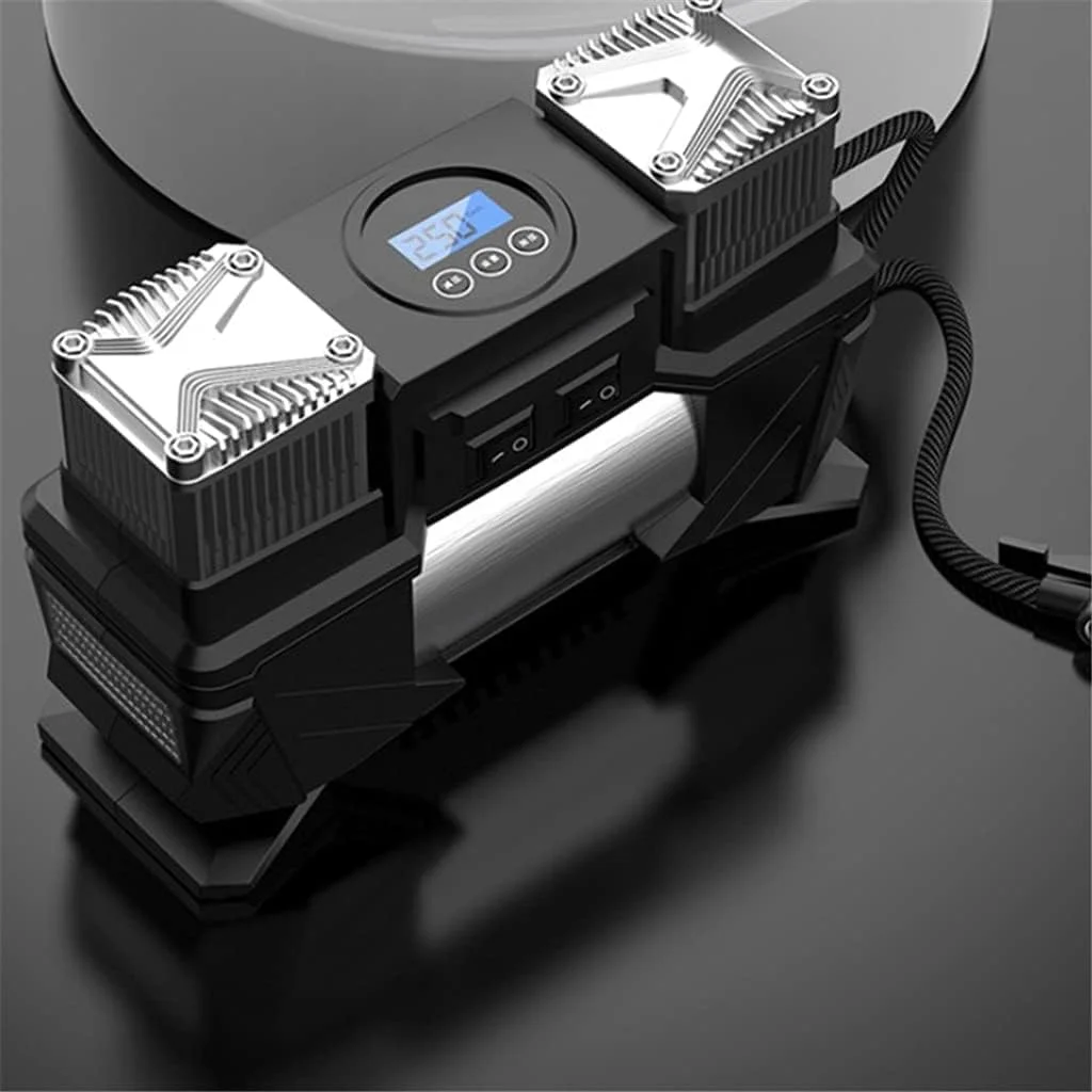 پمپ باد دو سیلندر دیجیتال قابل حمل ZDmalt 12 ولت، کمپرسور هوای قدرتمند خودرو، پمپ باد ماشین پمپ باد دو سیلندر دیجیتال قابل حمل ZDmalt 12 ولت، کمپرسور هوای قدرتمند خودرو، پمپ باد ماشین