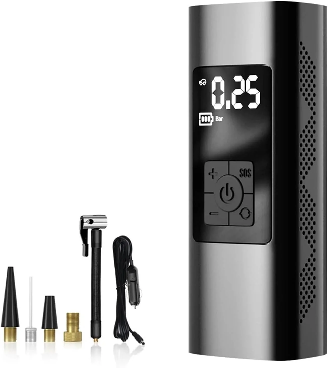 پمپ باد قابل شارژ 150PSI با باتری 6000mA، کمپرسور قابل حمل بی سیم دیجیتال برای لاستیک خودرو، دوچرخه و توپ