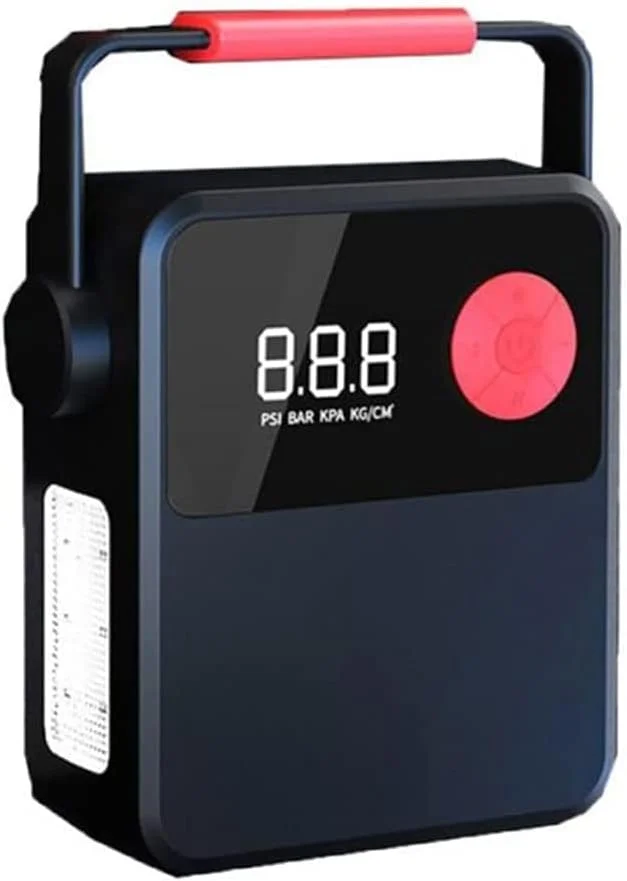 پمپ باد تایر خودرو، پمپ هوای قابل حمل برقی 12 ولت، برای خودرو، موتورسیکلت، دوچرخه، پمپ کمپرسور هوا، با چراغ LED
