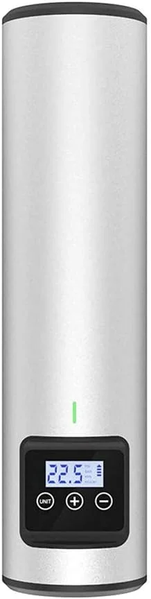 پمپ باد قابل حمل مینی کمپرسور هوا، پمپ تایر دستی 2000 میلی آمپر ساعت با LCD دیجیتال و چراغ LED، 150PSI برای لاستیک خودرو، دوچرخه و سایر وسایل بادی (رنگ: سفید)