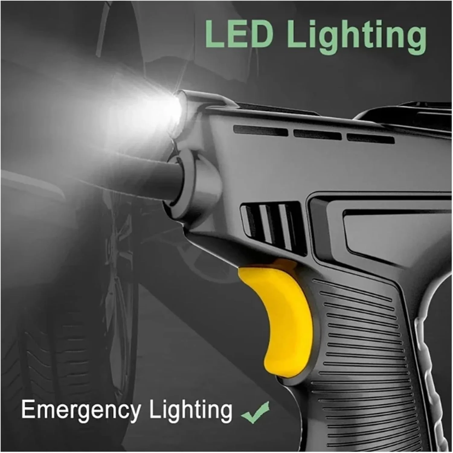 پمپ باد دیجیتال خودرو 900PSI 120W با سیم/بی سیم، کمپرسور هوای قابل حمل (رنگ: شارژ USB)، 3256804486988710 (شارژ USB)