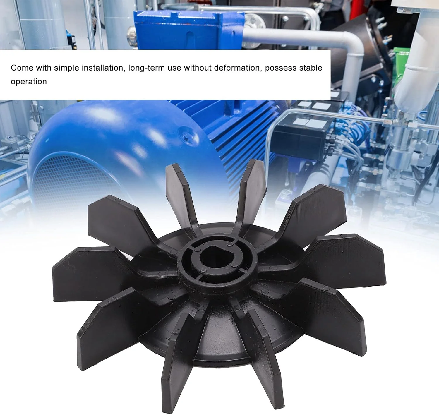 پروانه فن موتور الکتریکی، لوازم جانبی پره فن کمپرسور هوا کوچک برای کمپرسورهای هوای کوچک موتور مستقیم، شفت 14 میلی متری، قطر خارجی 135 میلی متر، پیش فرض