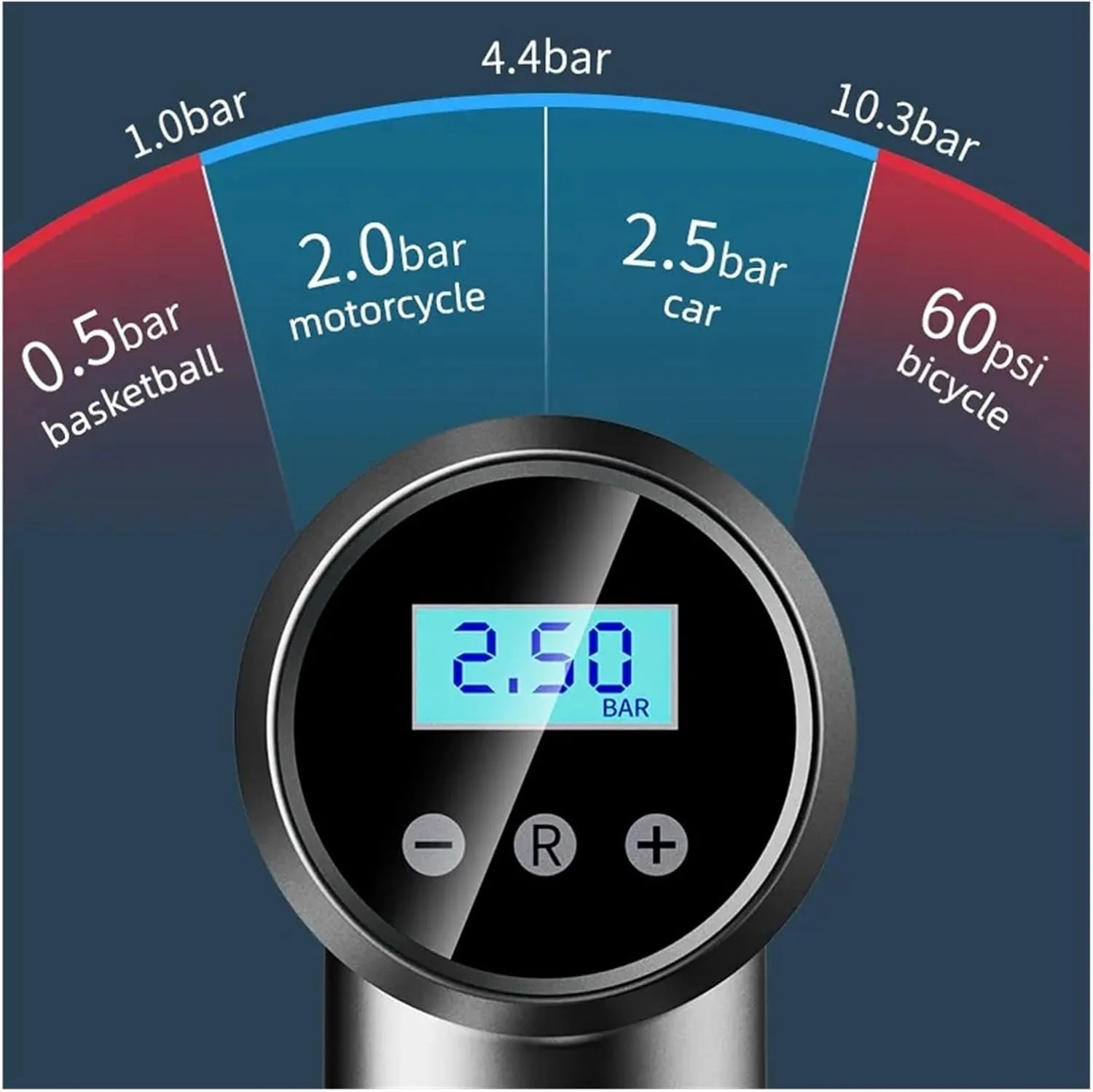 پمپ باد برقی خودرو 70 وات بی سیم/سیمی، کمپرسور هوای قابل حمل برای لاستیک خودرو، پمپ باد دیجیتال اتوماتیک (رنگ: مدل بی سیم) (مدل سیمی)