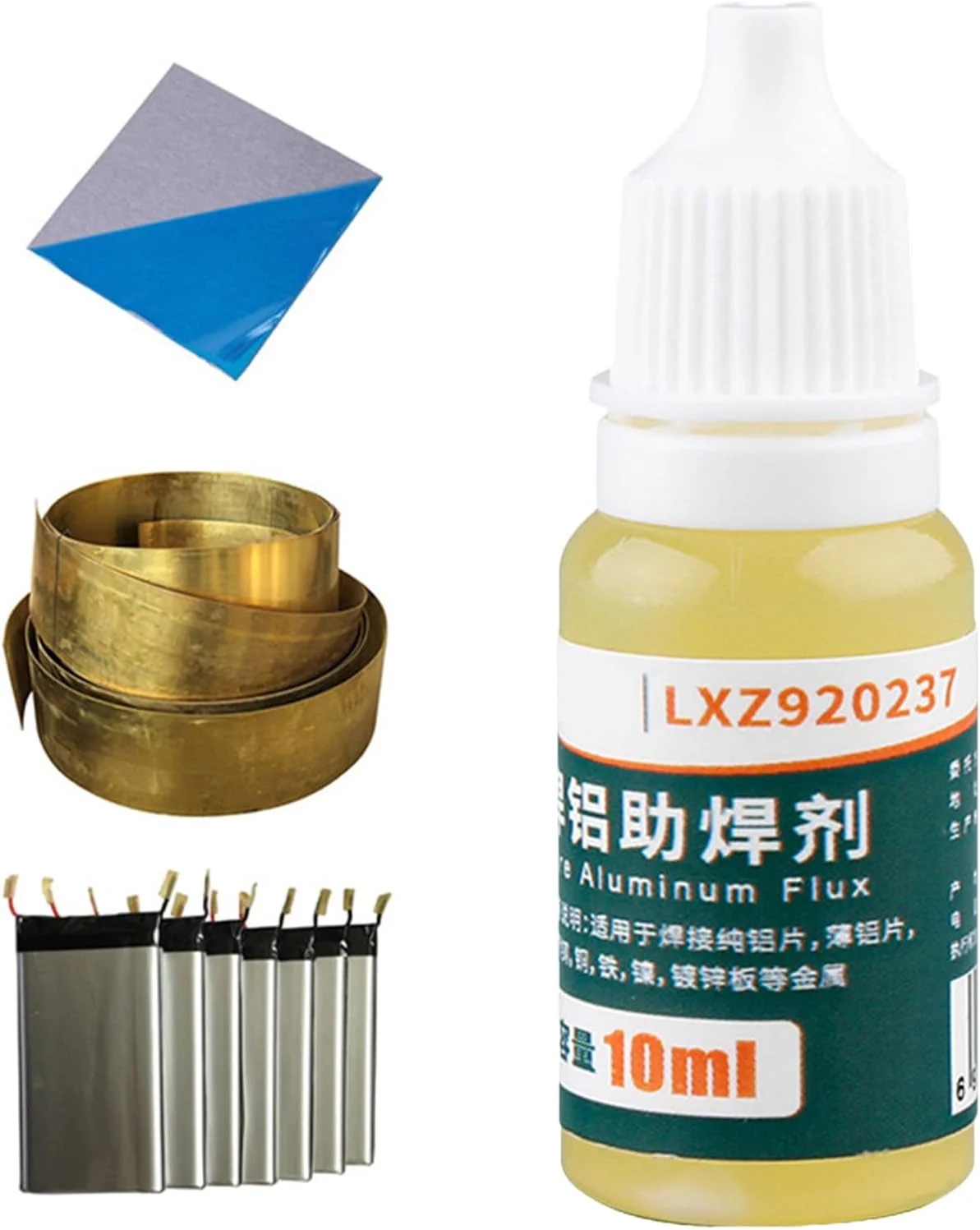 روغن لحیم آلومینیوم - مایع 10 میلی لیتری بدون نیاز به شستشو برای لحیم کاری آلومینیوم | لوازم جانبی لحیم کاری برای ورق گالوانیزه قلع باتری، مس و فولاد ضد زنگ