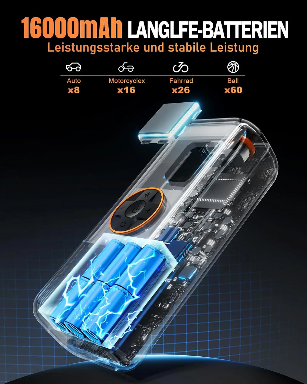 پمپ باد برقی ZORUMAN برای دوچرخه، موتورسیکلت و ماشین