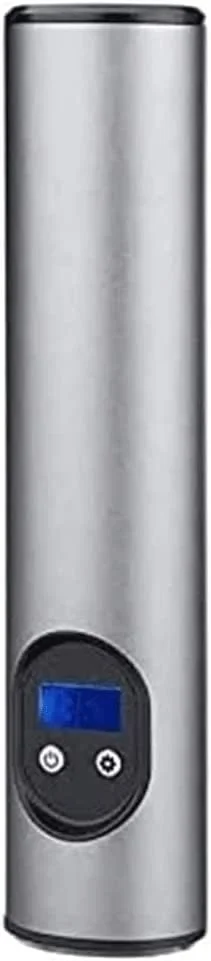 پمپ باد قابل حمل برای لاستیک خودرو، پمپ دیجیتال 12 ولت DC، با چراغ LED اضطراری برای اتومبیل و کامیون (رنگ: نقره ای)