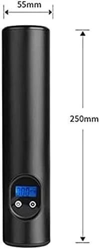 پمپ باد قابل حمل برای لاستیک خودرو، پمپ دیجیتال 12 ولت DC، با چراغ LED اضطراری برای اتومبیل و کامیون (رنگ: نقره ای)