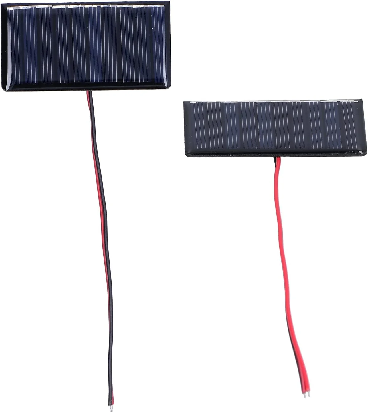 2 عدد ماژول پنل خورشیدی، 0.3 وات 5 ولت پلی سیلیکون میکرو مینی سلول های خورشیدی برای لوازم برقی کم مصرف 68x36 میلی متر