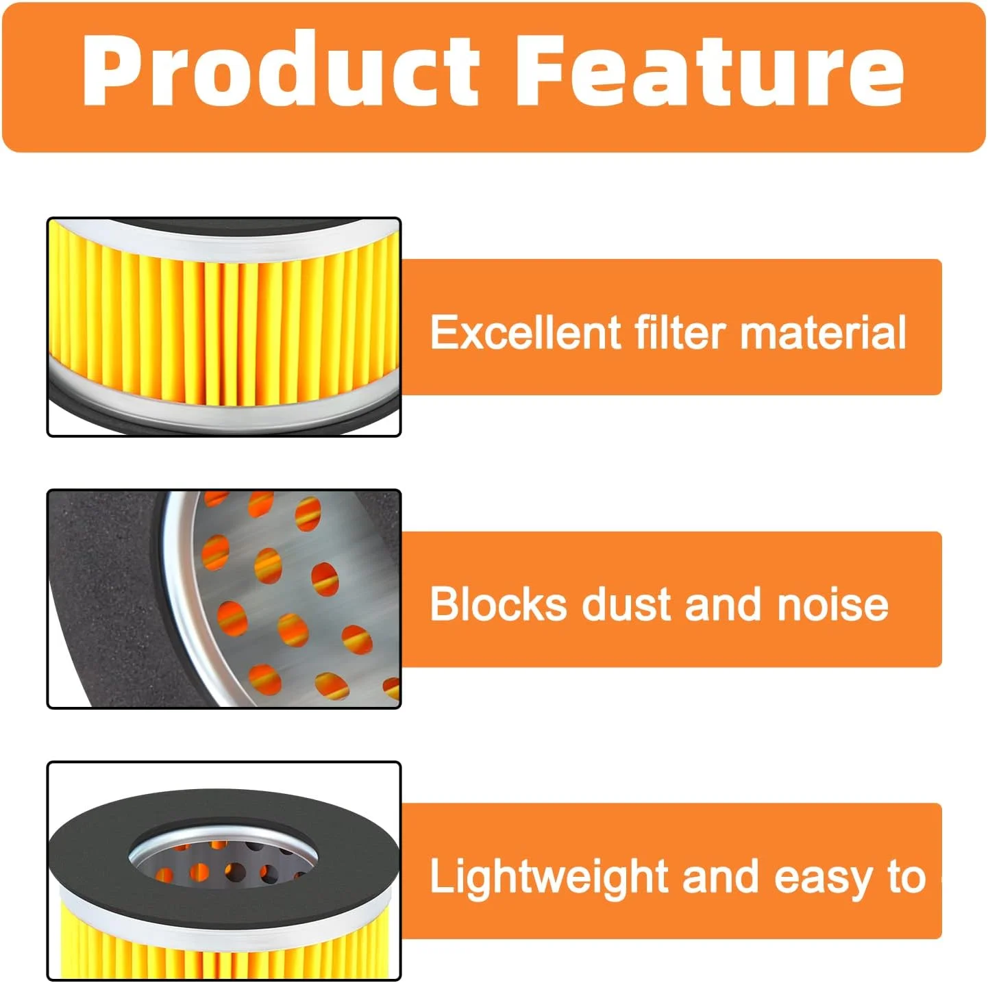 فیلتر کاغذی ورودی کمپرسور هوا GASHER، 5 عددی، المنت فیلتر جایگزین هوا (65 * 40)