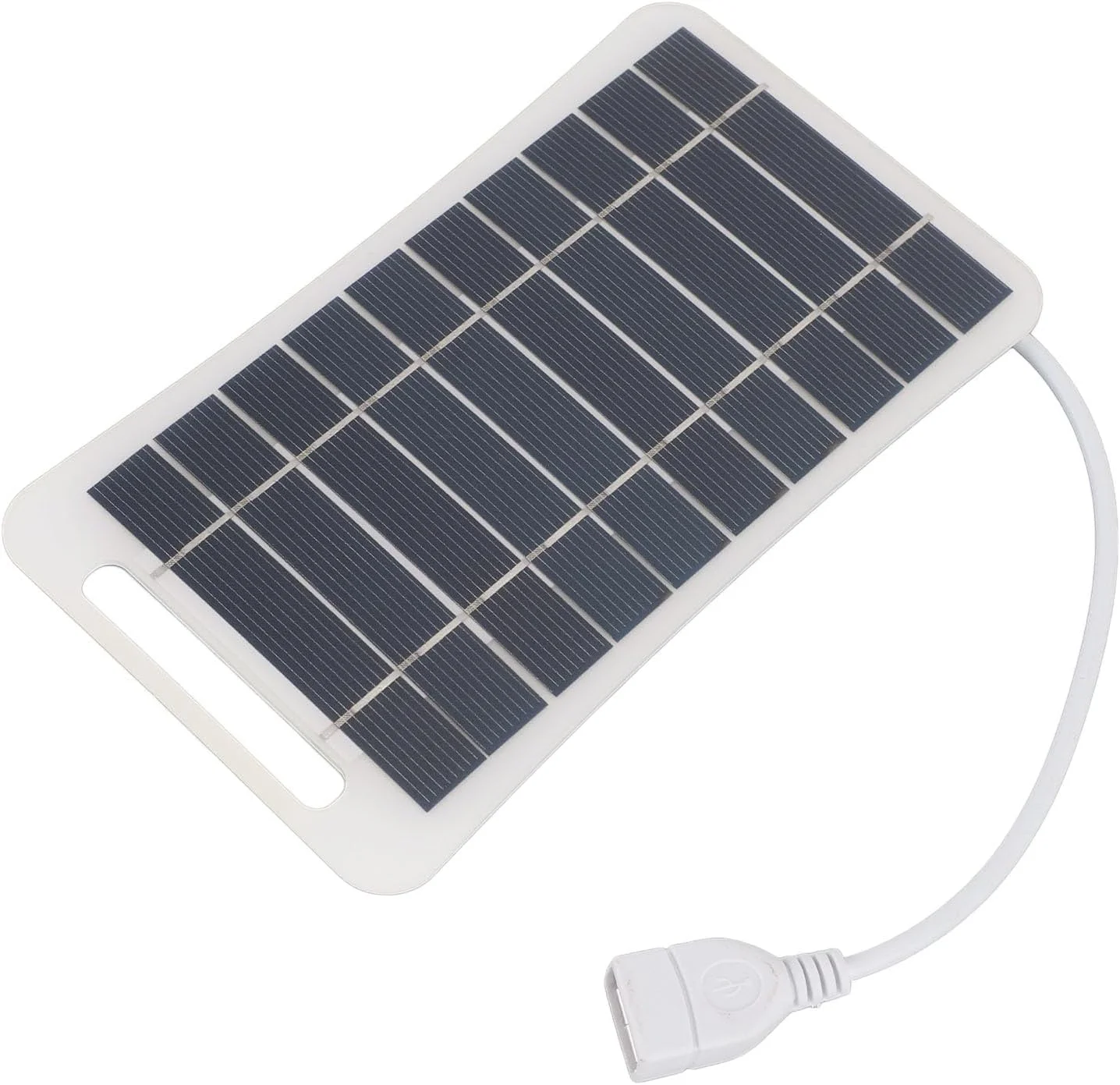 پنل خورشیدی USB با بازدهی بالا 5 وات مناسب کمپینگ در فضای باز، کیت پنل خورشیدی کوچک برای شارژ تلفن همراه، سبک و قابل حمل برای مواقع اضطراری در پیادهروی (سفید) پنل خورشیدی USB با بازدهی بالا 5 وات مناسب کمپینگ در فضای باز، کیت پنل خورشیدی کوچک برای شارژ تلفن همراه، سبک و قابل حمل برای مواقع اضطراری در پیادهروی (سفید)