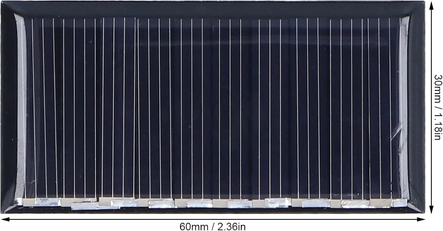 پنل خورشیدی کوچک Ejoyous، 2 عدد پنل خورشیدی کوچک 0.25 وات 5 ولت مقاوم در برابر آب و هوا سلول پنل خورشیدی سیلیکونی پلی کریستالی برای پروژه های برق DIY پنل خورشیدی کوچک Ejoyous، 2 عدد پنل خورشیدی کوچک 0.25 وات 5 ولت مقاوم در برابر آب و هوا سلول پنل خورشیدی سیلیکونی پلی کریستالی برای پروژه های برق DIY