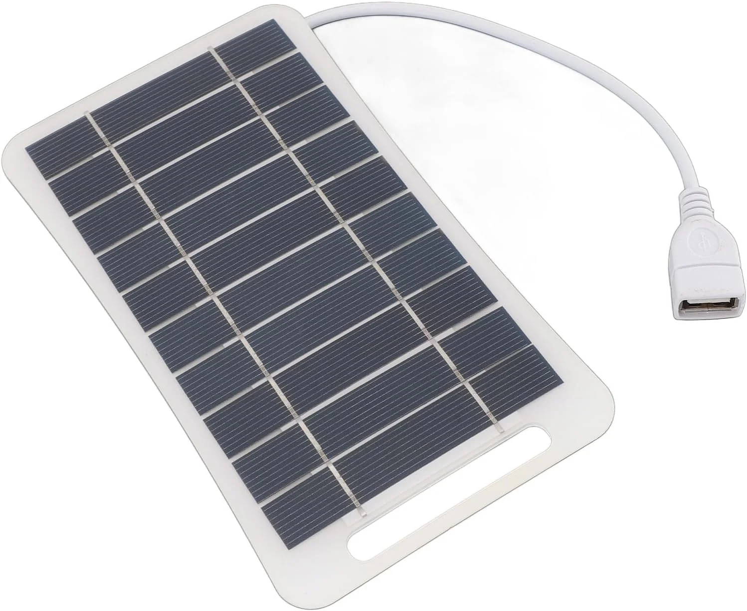 پنل خورشیدی USB با بازدهی بالا 5 وات مناسب کمپینگ در فضای باز، کیت پنل خورشیدی کوچک برای شارژ تلفن همراه، سبک و قابل حمل برای مواقع اضطراری در پیادهروی (سفید) پنل خورشیدی USB با بازدهی بالا 5 وات مناسب کمپینگ در فضای باز، کیت پنل خورشیدی کوچک برای شارژ تلفن همراه، سبک و قابل حمل برای مواقع اضطراری در پیادهروی (سفید)