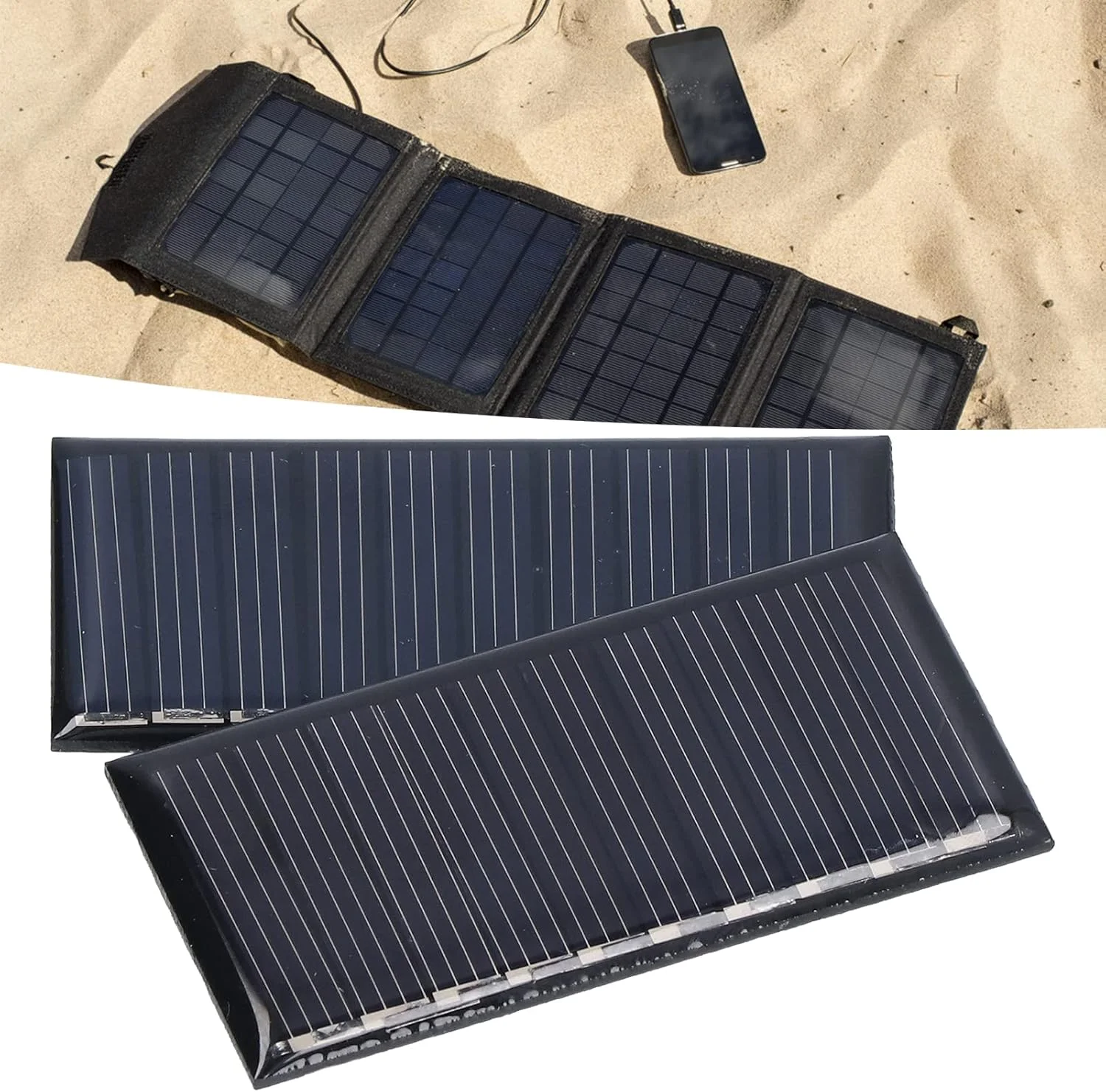 پنل خورشیدی کوچک Ejoyous، 2 عدد پنل خورشیدی کوچک 0.25 وات 5 ولت مقاوم در برابر آب و هوا سلول پنل خورشیدی سیلیکونی پلی کریستالی برای پروژه های برق DIY پنل خورشیدی کوچک Ejoyous، 2 عدد پنل خورشیدی کوچک 0.25 وات 5 ولت مقاوم در برابر آب و هوا سلول پنل خورشیدی سیلیکونی پلی کریستالی برای پروژه های برق DIY