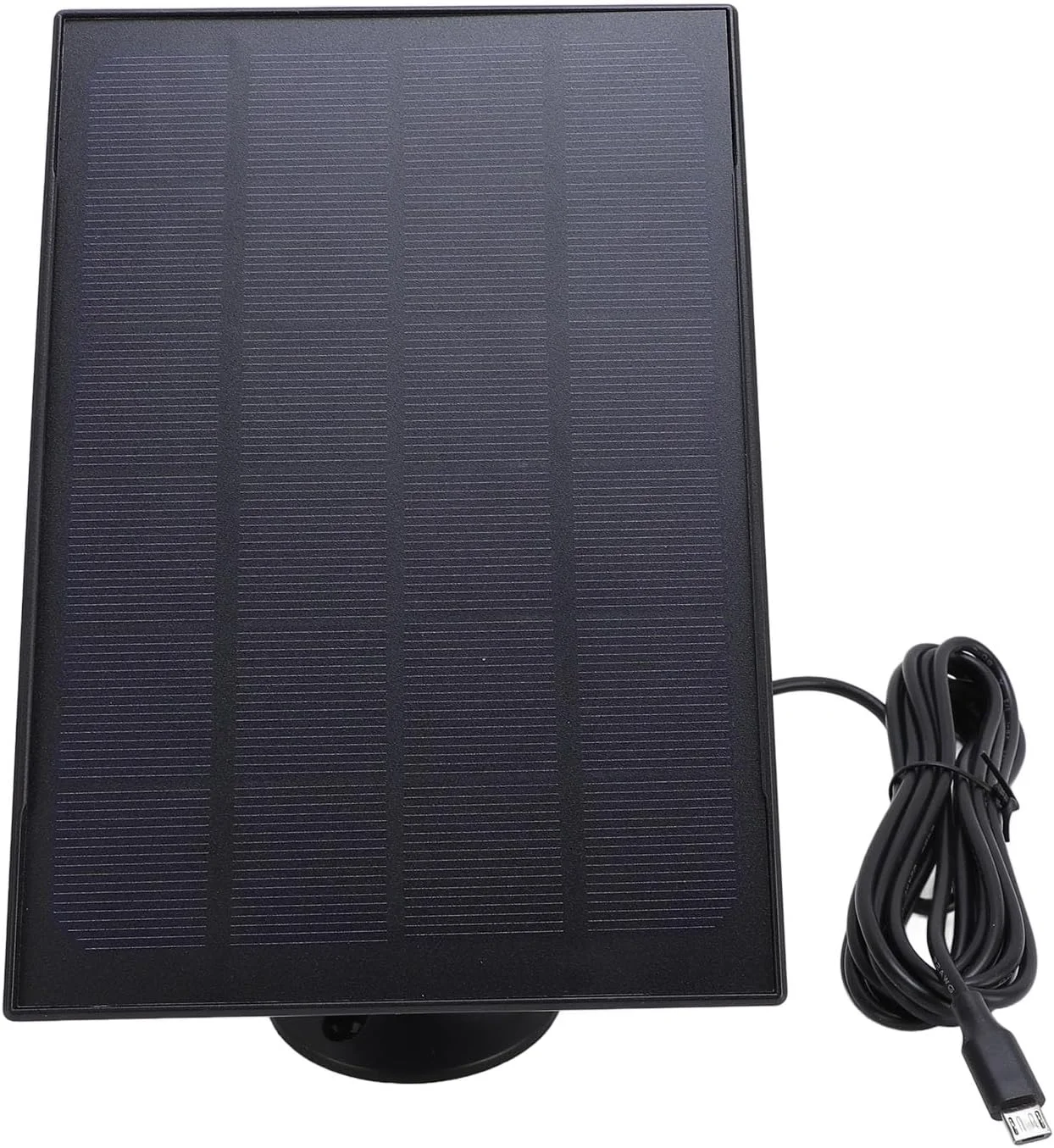 پنل خورشیدی 8 واتی برای دوربین مداربسته، شارژر پنل خورشیدی USB C/Micro USB برای دوربین پرنده خوراکی/دوربین زنگ در/دوربین باتری دار، ضد آب IP66، پایه قابل تنظیم 360 درجه