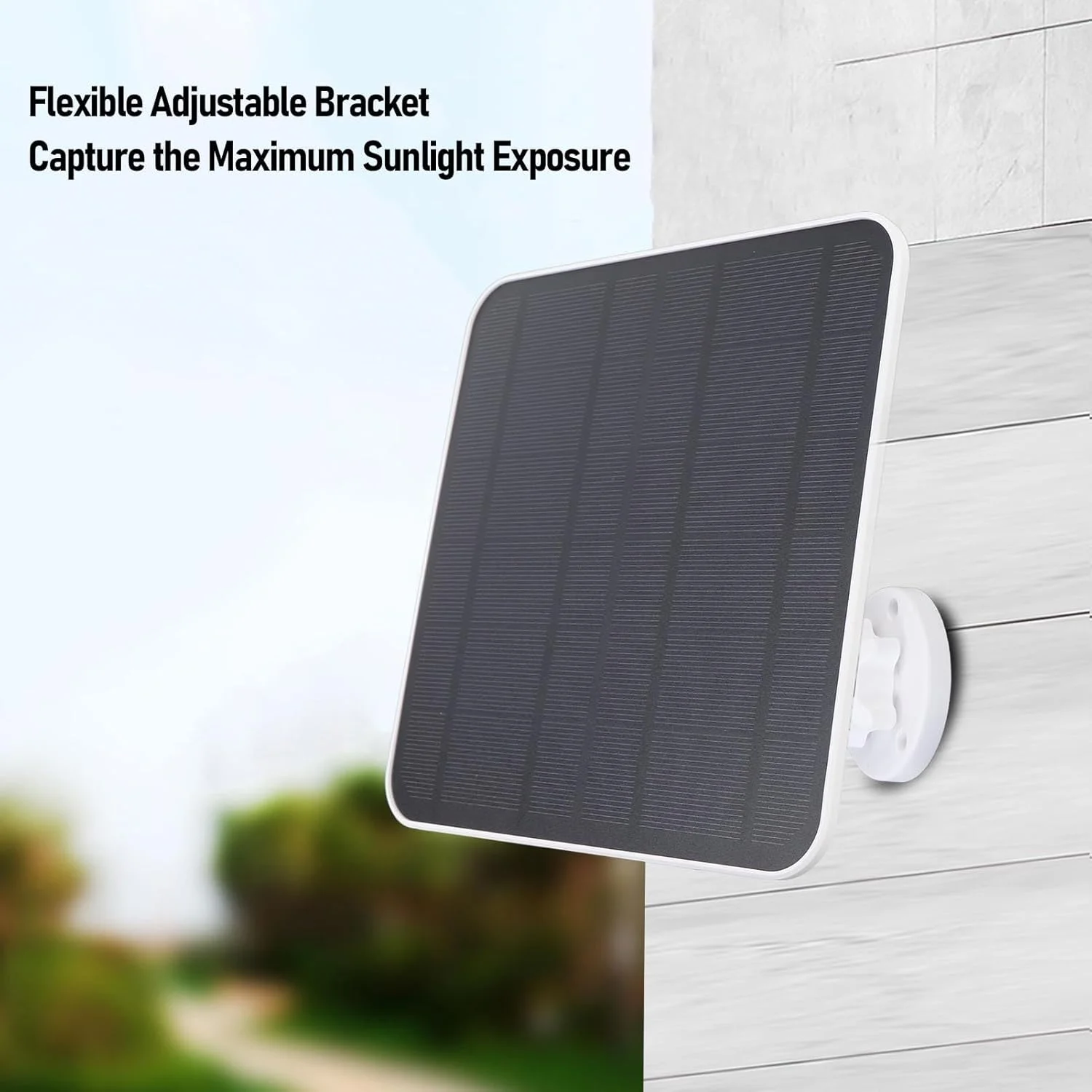 شارژر پنل خورشیدی 12 واتی با کابل 3 متری برای دوربین های امنیتی با باتری – USB Type C/Micro USB، پایه ضد آب IP66 برای دوربین پرنده نگری