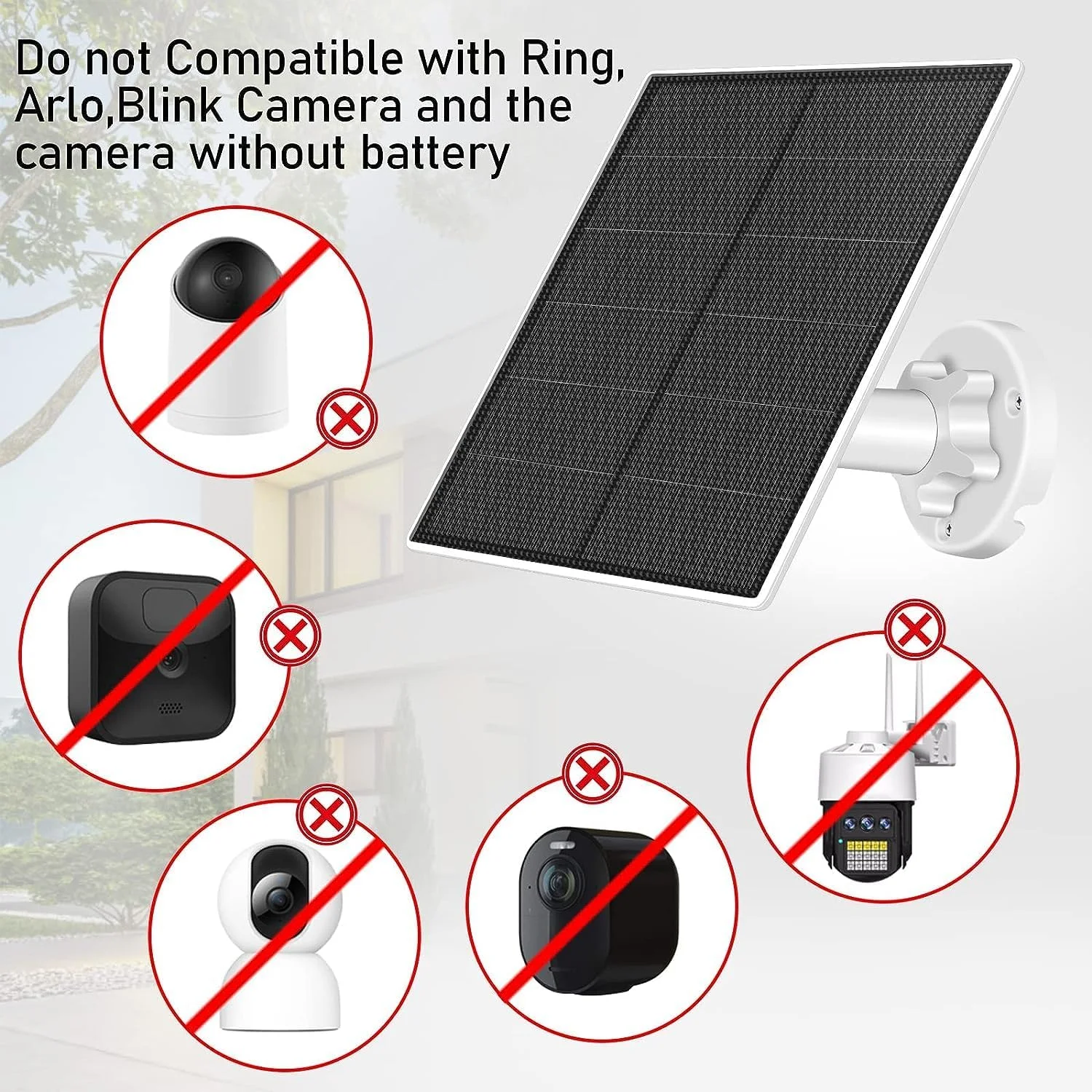 پنل خورشیدی 6 واتی برای دوربین مداربسته - Type-C و Micro USB، ضد آب IP65، نصب قابل تنظیم 360 درجه (YSY-CS05W)