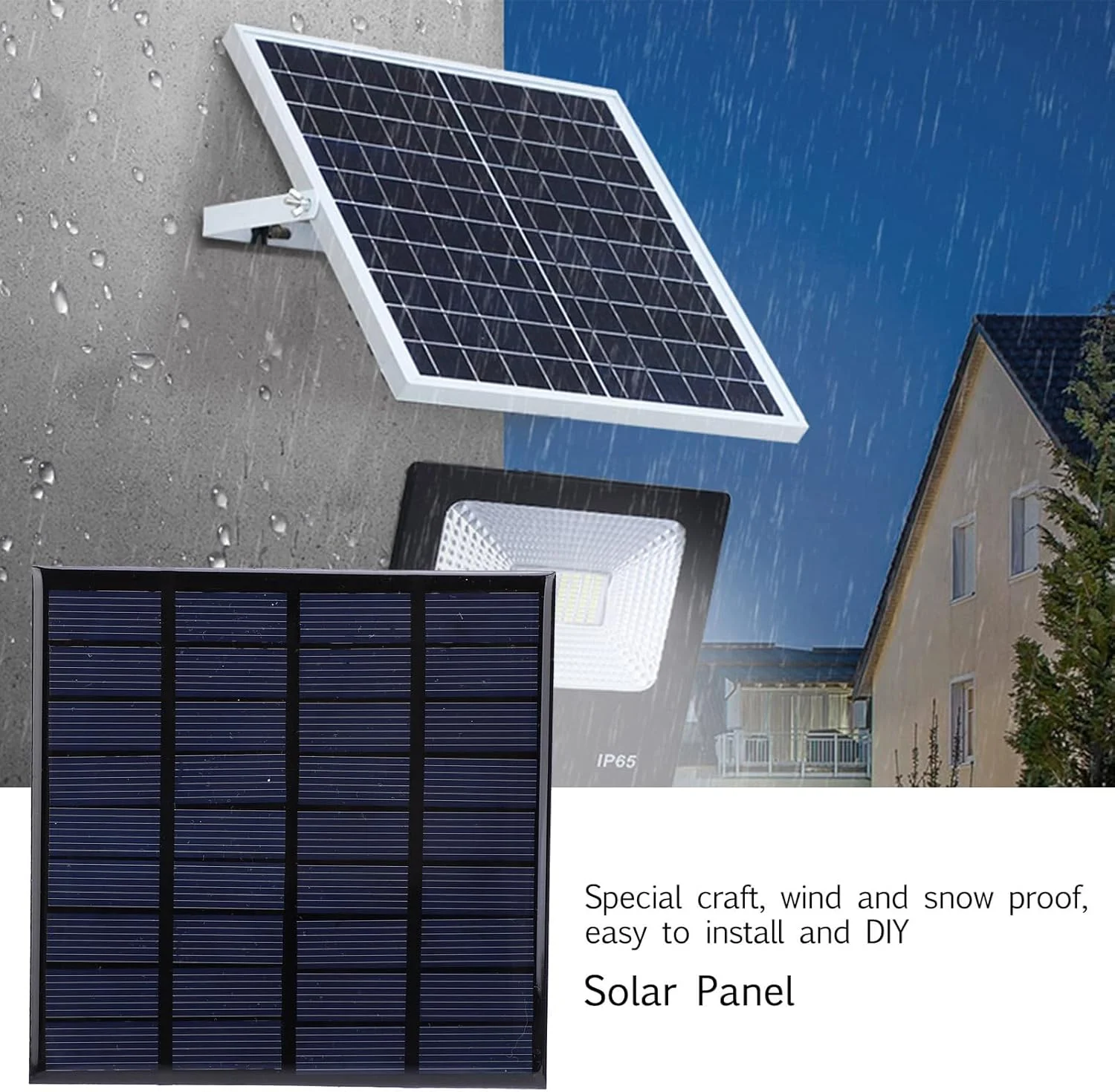 دو عدد پنل خورشیدی DC9V 2W مینی پلی کریستال با کابل 100 سانتی متری برای سیستم خورشیدی DIY