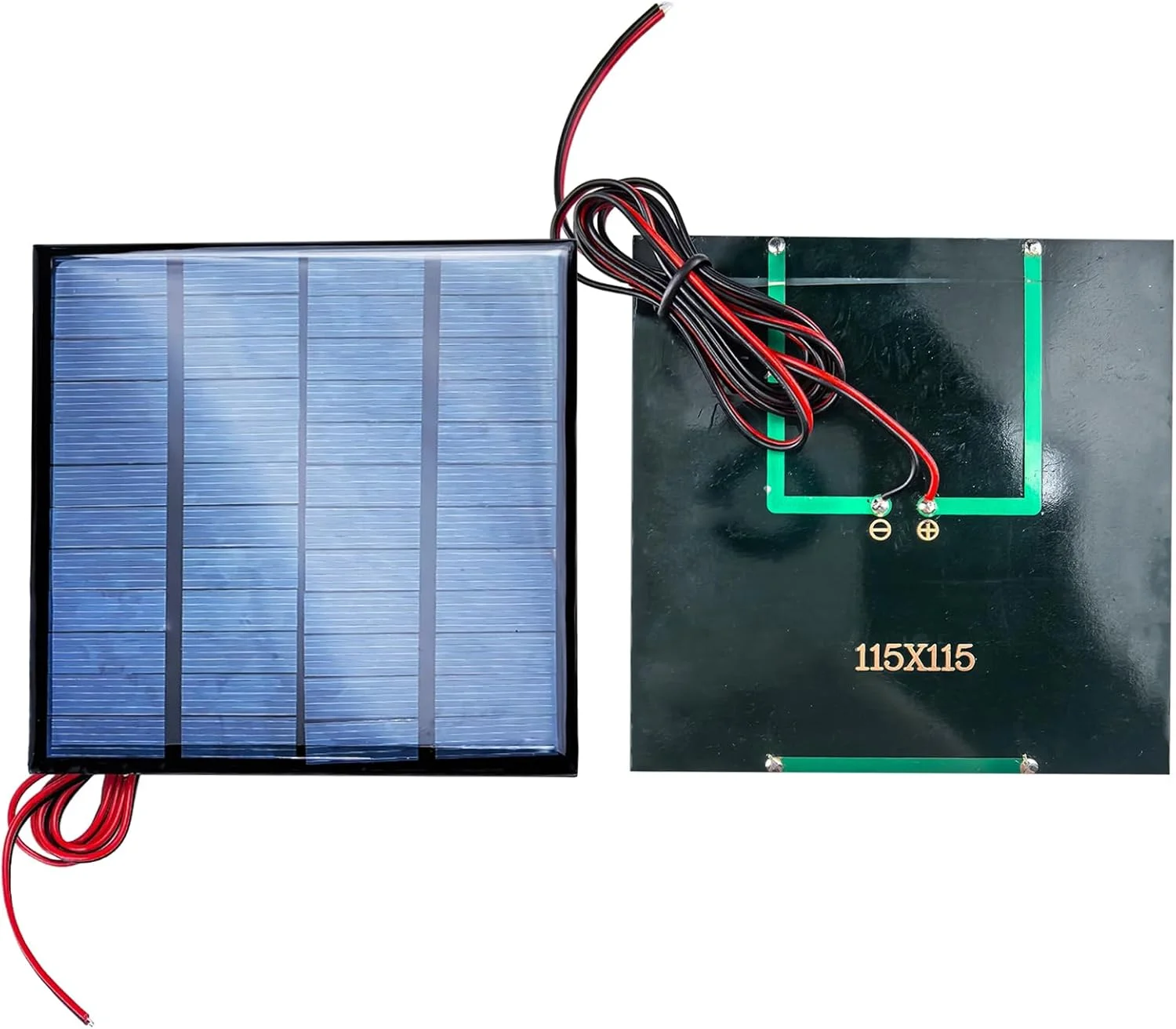 دو عدد پنل خورشیدی کوچک، ماژول برق سلول پنل خورشیدی 12 ولت 2 وات DC با کابل 100 سانتی متری، کیت سلول های خورشیدی فتوولتائیک برای مواد خورشیدی DIY 11.5 x 11.5 سانتی متر (11.5 x 11.5 سانتی متر) دو عدد پنل خورشیدی کوچک، ماژول برق سلول پنل خورشیدی 12 ولت 2 وات DC با کابل 100 سانتی متری، کیت سلول های خورشیدی فتوولتائیک برای مواد خورشیدی DIY 11.5 x 11.5 سانتی متر (11.5 x 11.5 سانتی متر)