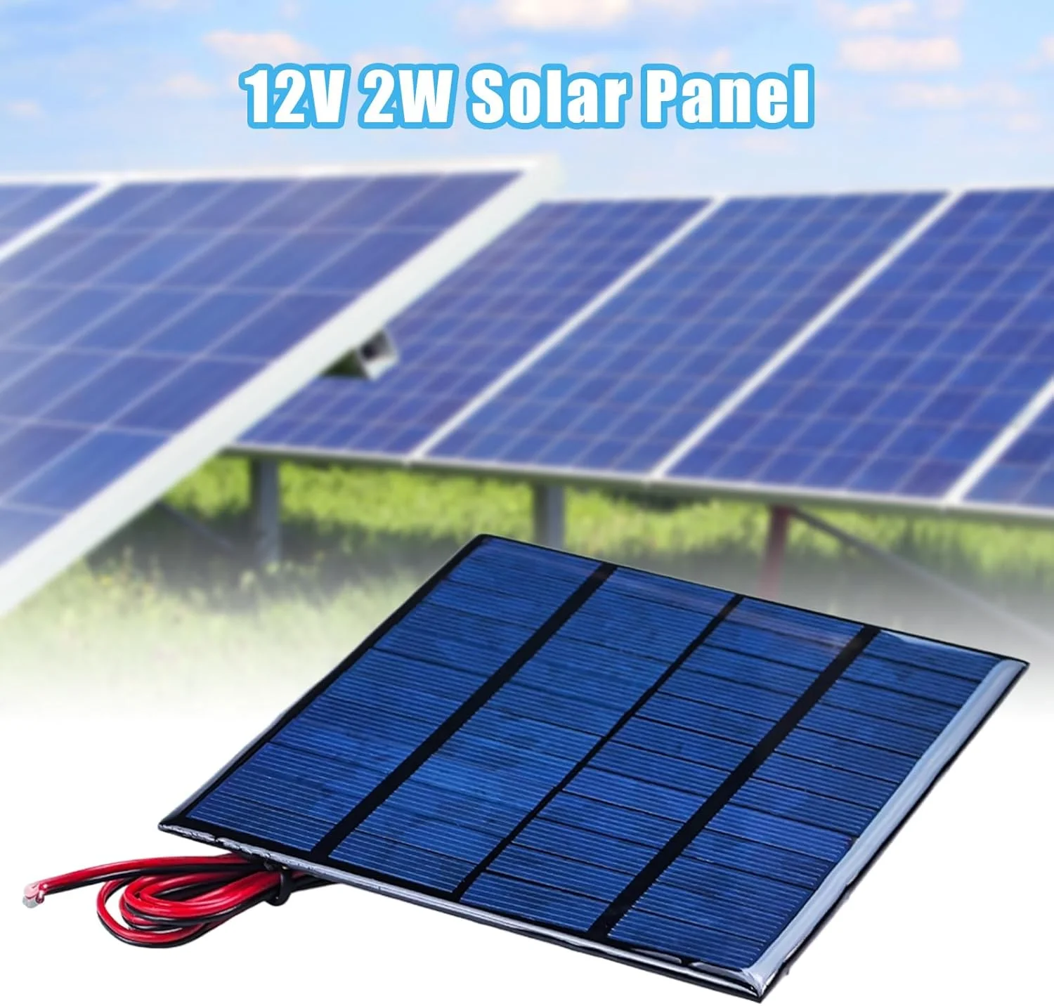 دو عدد پنل خورشیدی کوچک، ماژول برق سلول پنل خورشیدی 12 ولت 2 وات DC با کابل 100 سانتی متری، کیت سلول های خورشیدی فتوولتائیک برای مواد خورشیدی DIY 11.5 x 11.5 سانتی متر (11.5 x 11.5 سانتی متر) دو عدد پنل خورشیدی کوچک، ماژول برق سلول پنل خورشیدی 12 ولت 2 وات DC با کابل 100 سانتی متری، کیت سلول های خورشیدی فتوولتائیک برای مواد خورشیدی DIY 11.5 x 11.5 سانتی متر (11.5 x 11.5 سانتی متر)