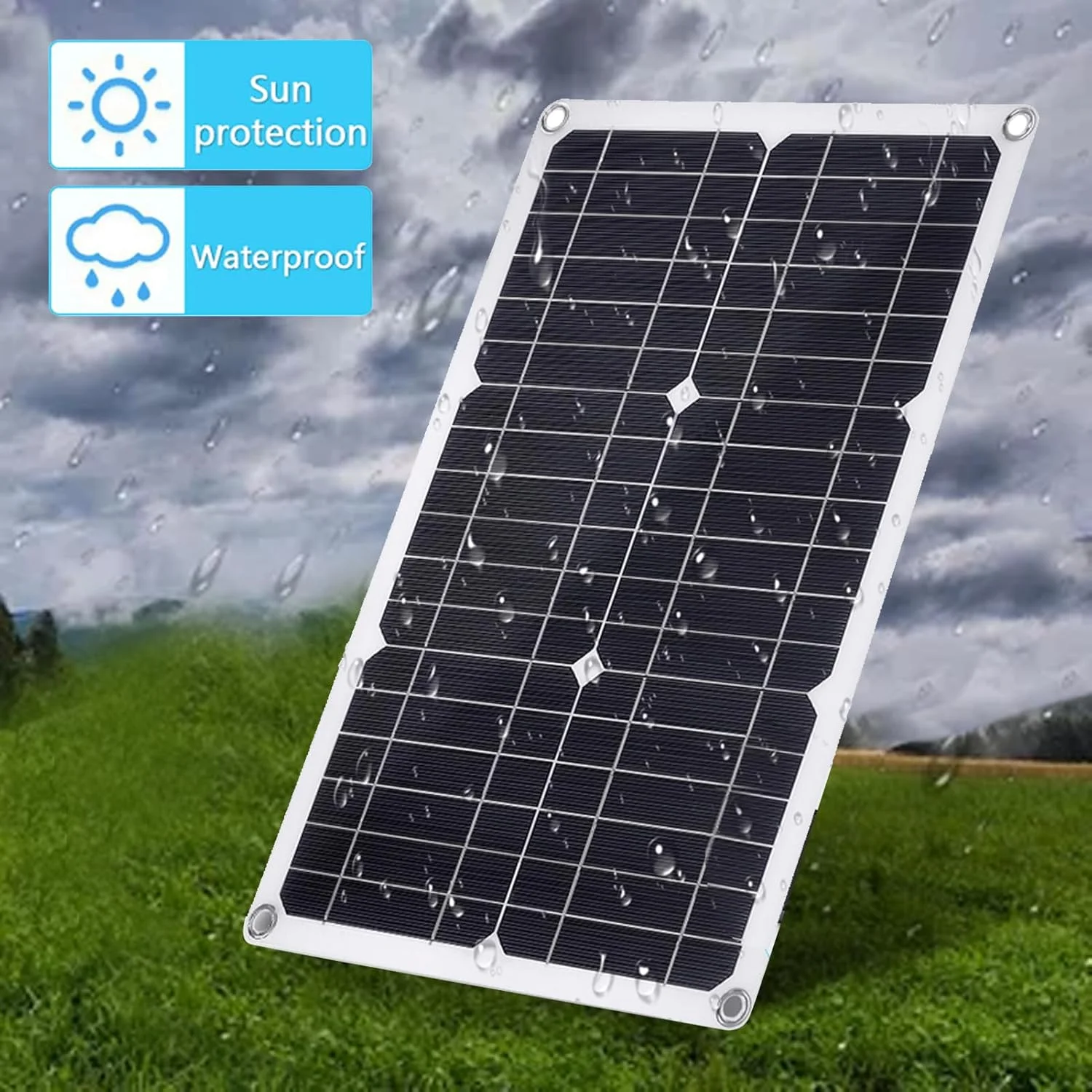 پنل خورشیدی انعطاف پذیر 20 واتی 18 ولتی، پنل خورشیدی نیمه انعطاف پذیر مونوکریستالی، پنل خورشیدی ضد آب انعطاف پذیر، ماژول خورشیدی قابل حمل برای سقف RV، قایق، کابین، ون، سطوح ناهموار