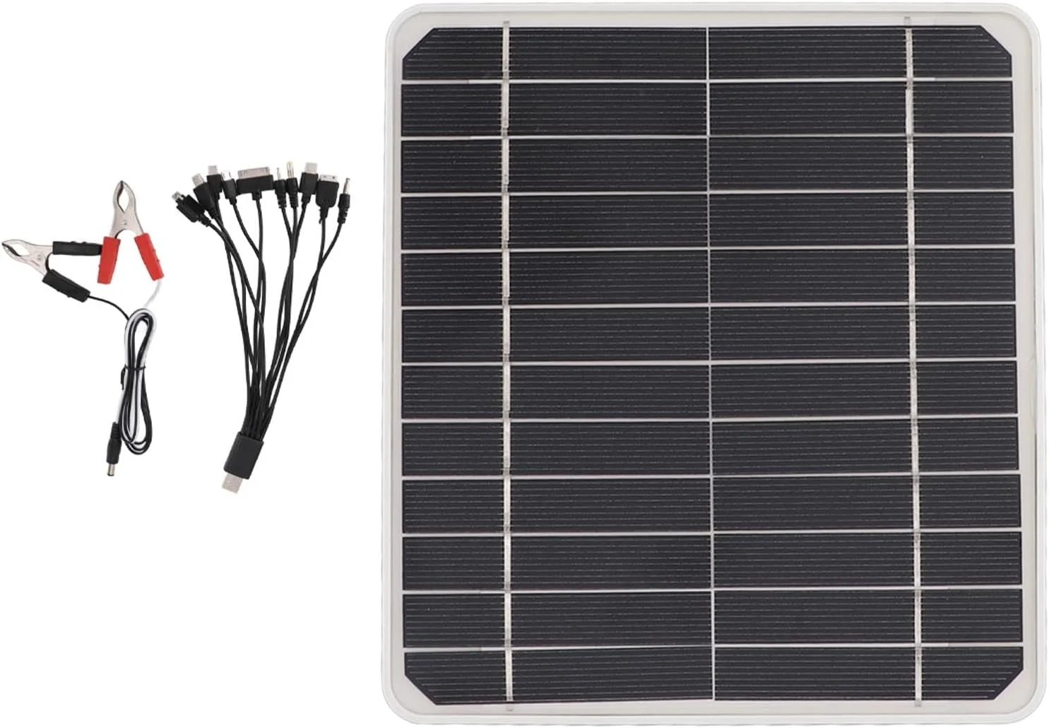 کیت شارژر پنل خورشیدی 10 وات 12 ولت، رابط USB Type C DC سبک و قابل حمل برای شارژ تلفن همراه در خودرو و کمپینگ