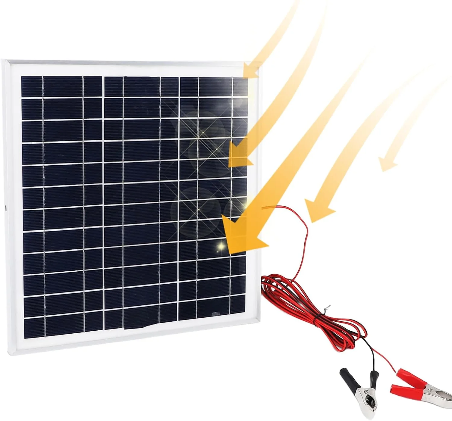 پنل خورشیدی قابل حمل 50 وات 18 ولت، پنل خورشیدی سیلیکونی تک کریستالی با راندمان بالا با کابل 3 متری، برای کمپینگ و پیاده روی