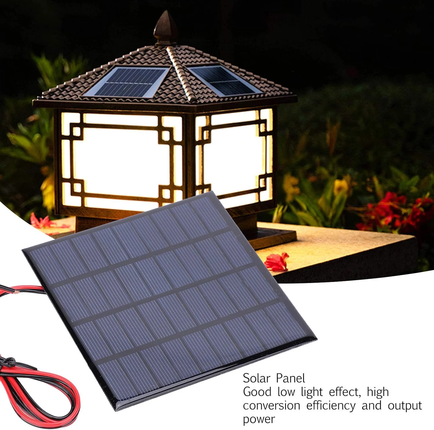 کیت 2 عددی پنل خورشیدی 9 ولت 2 وات با کابل 100 سانتی متری ضد آب برای اسباب بازی های فضای باز، چراغ های چمنی، چراغ قوه، پروژه های DIY کیت 2 عددی پنل خورشیدی 9 ولت 2 وات با کابل 100 سانتی متری ضد آب برای اسباب بازی های فضای باز، چراغ های چمنی، چراغ قوه، پروژه های DIY