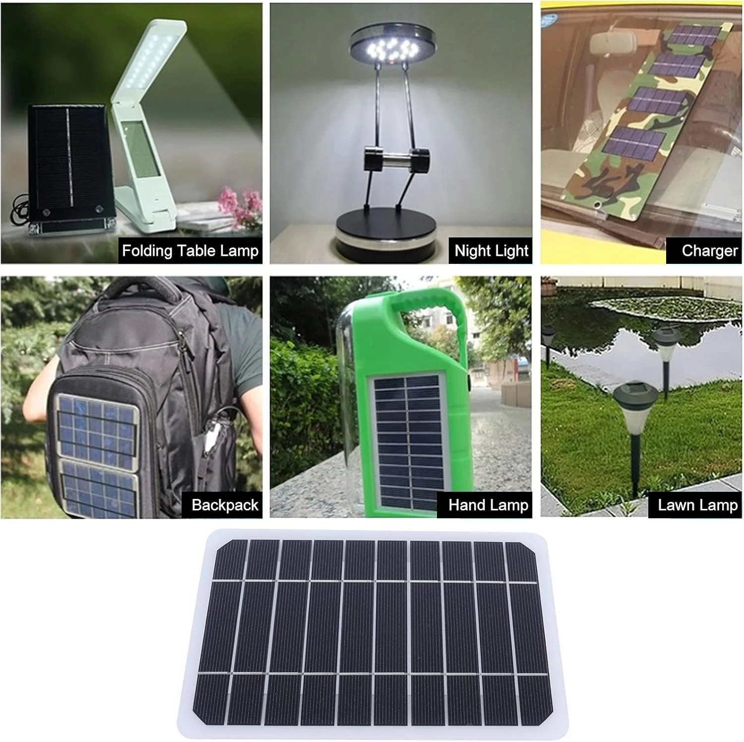 پنل خورشیدی 5 وات 5 ولت، پنل خورشیدی مونوکریستالی برای کمپینگ در فضای باز، قطعات DIY، ماژول پنل خورشیدی کوچک، منبع تغذیه سلول سیستم خورشیدی برای شارژ تلفن همراه