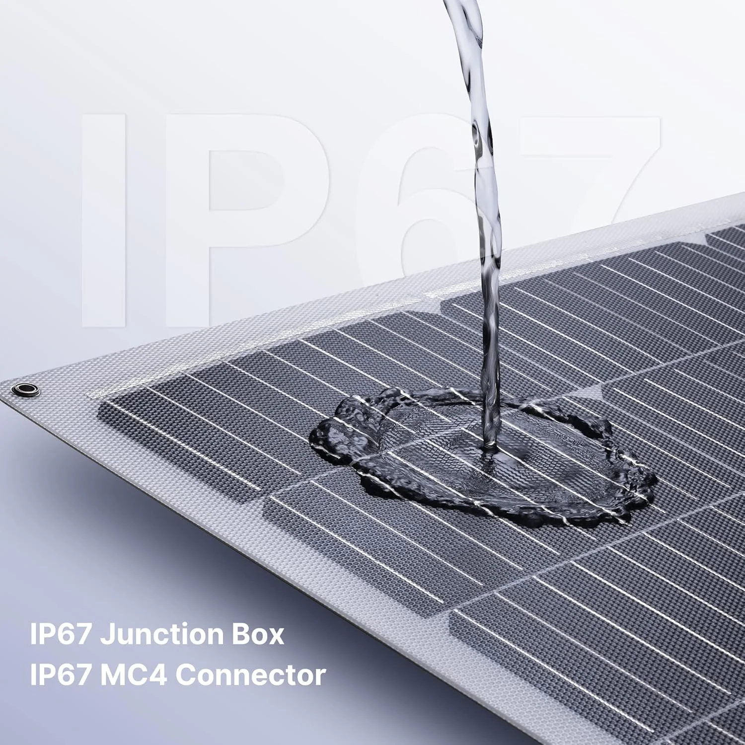 پنل خورشیدی انعطاف پذیر 100 وات 12 ولت مونوکریستال برای باتری ها، کاروان، موتورخانه، قایق، تفریحی، دریایی