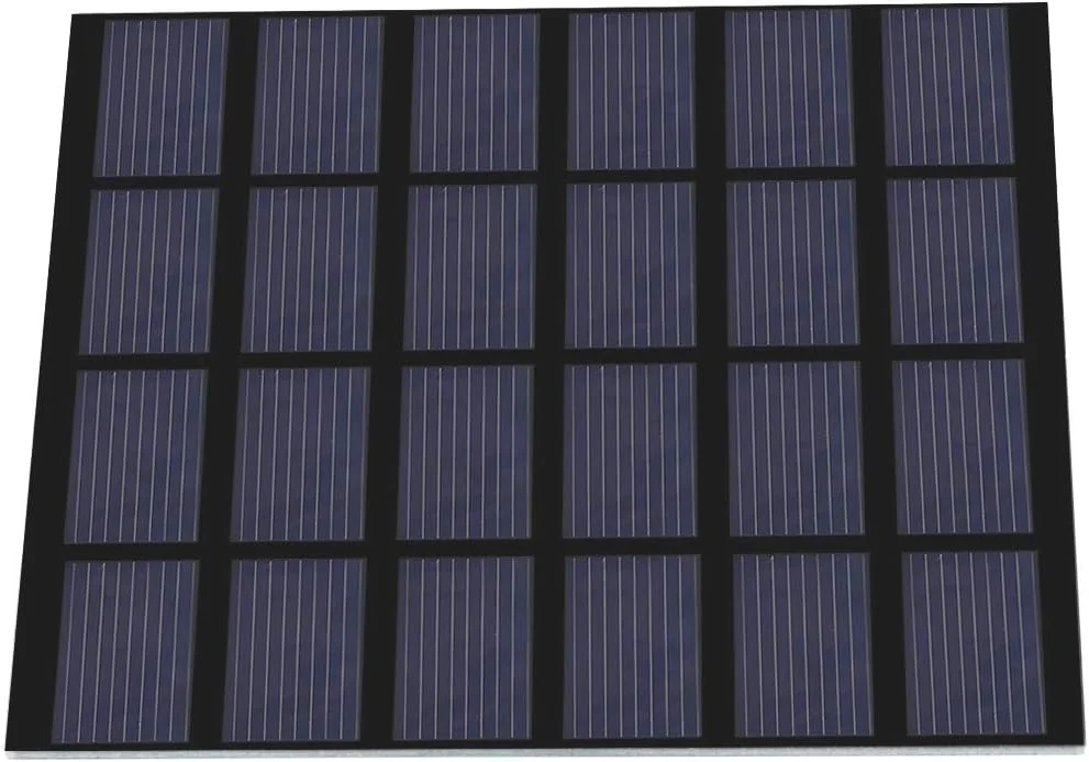 پنل خورشیدی پلی کریستالی مینی 1.5 وات 6 ولت با شارژر رزینی باتری برای اسباب بازی های خورشیدی، لامپ ها، مانیتورها، باتری های DC