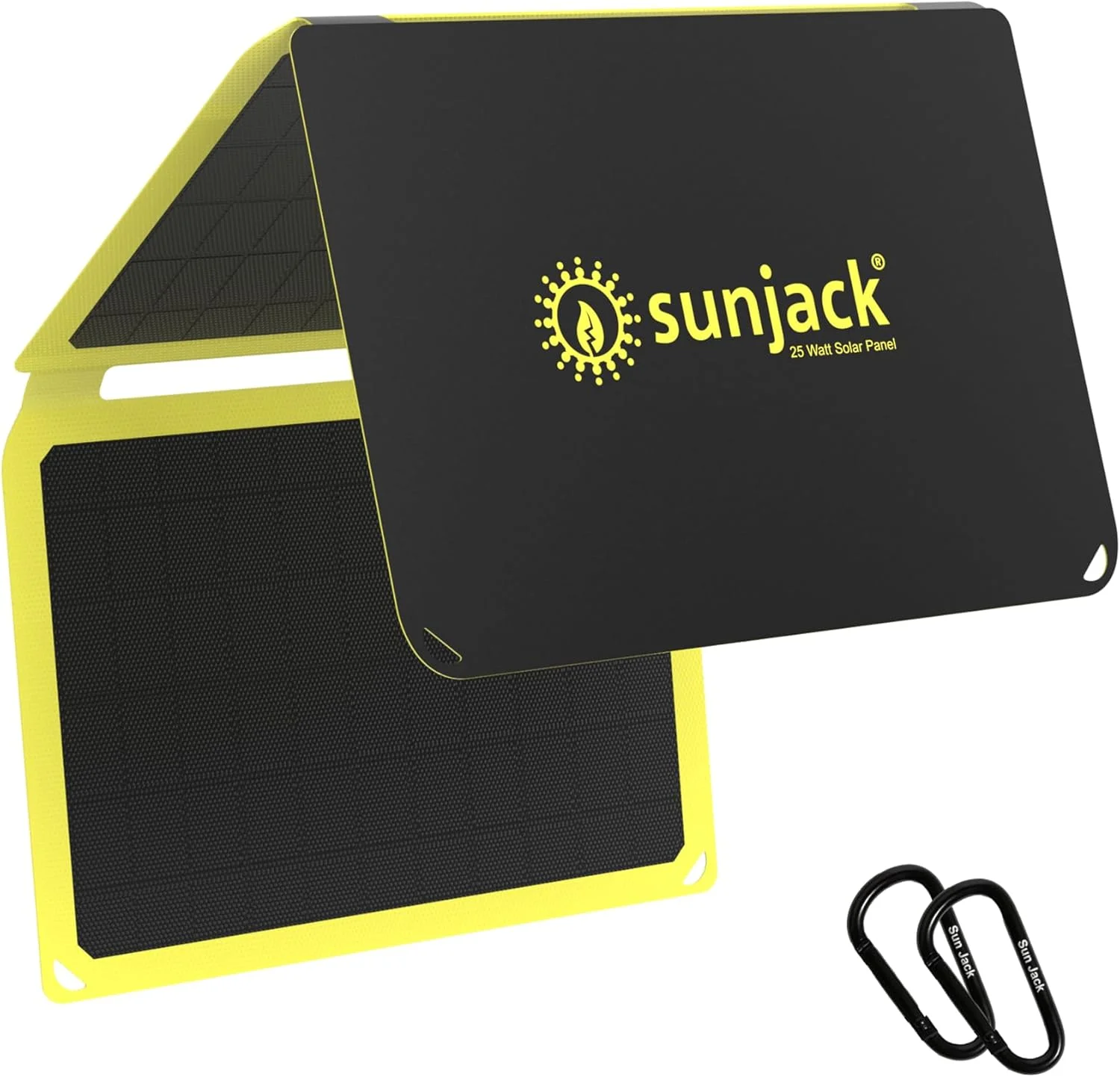 شارژر خورشیدی تاشو 25 واتی SunJack با پنل مونوکریستالین ETFE ضد آب IP67، دارای USB-C و USB-A برای تلفن های همراه، تبلت ها و قابل حمل برای کوله گردی، کمپینگ، پیاده روی و موارد دیگر