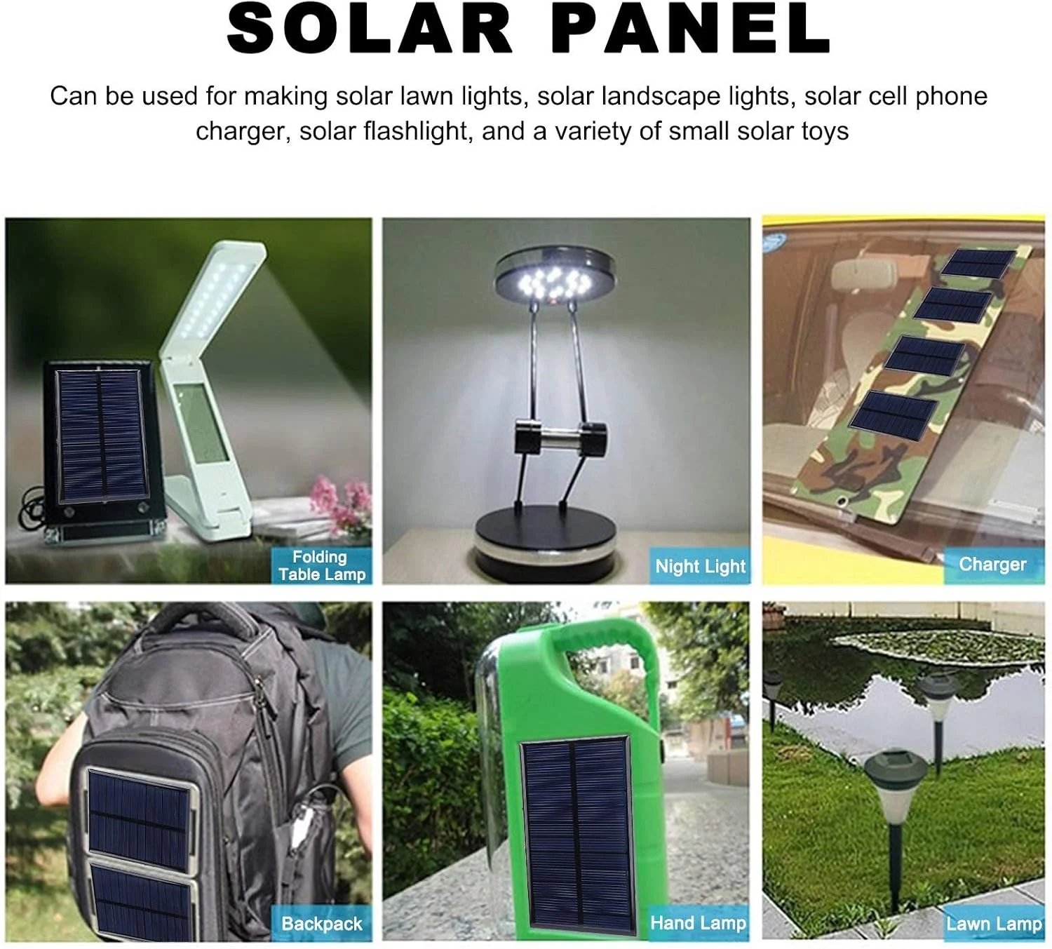 3 عدد پنل خورشیدی 6 ولت 1 وات ماژول برق سلولی پنل خورشیدی سیلیکون پلی کریستالی با کابل 30 سانتی متری