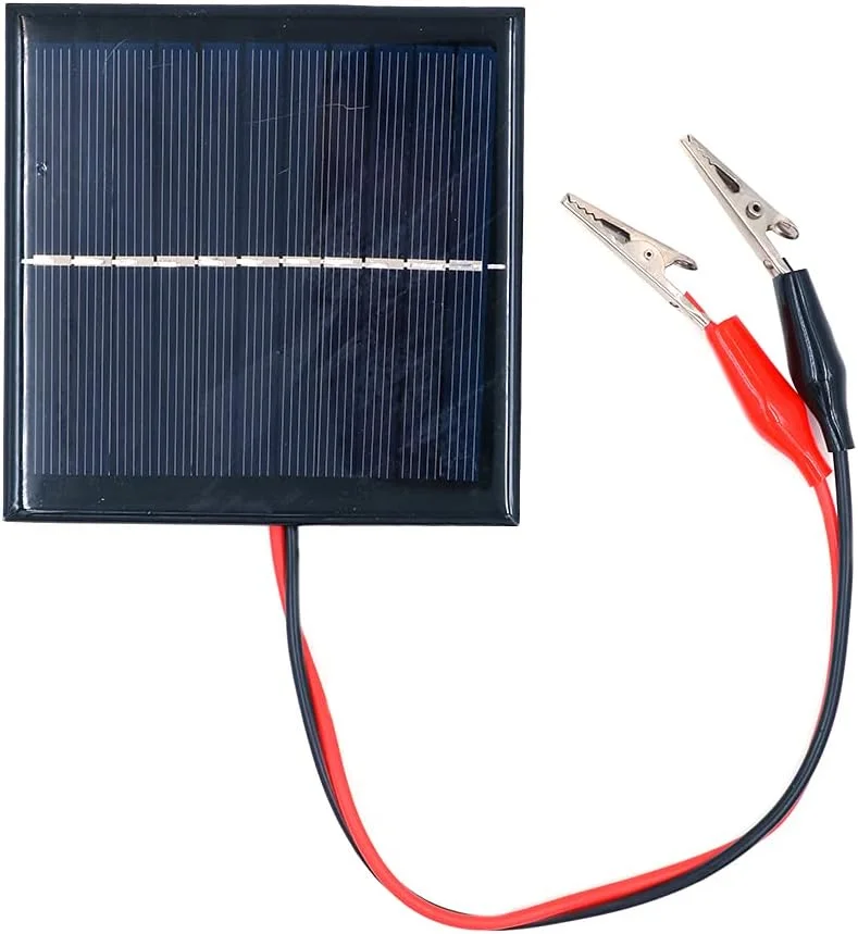پنل خورشیدی کوچک 1 وات 5.5 ولت ZONADAH با کابل 35 سانتی متری و گیره سوسماری، شارژر باتری، مناسب برای پروژه های DIY خانگی، علمی مدارس، کمپینگ، ماهیگیری، پیاده روی، نورپردازی باغ و ابزارهای شارژ