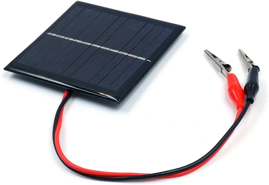 پنل خورشیدی کوچک 1 وات 5.5 ولت ZONADAH با کابل 35 سانتی متری و گیره سوسماری، شارژر باتری، مناسب برای پروژه های DIY خانگی، علمی مدارس، کمپینگ، ماهیگیری، پیاده روی، نورپردازی باغ و ابزارهای شارژ
