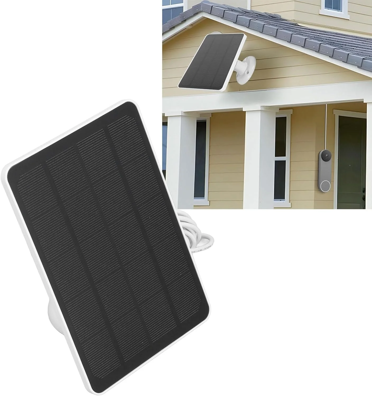 شارژر خورشیدی قابل حمل 10 واتی، پنل خورشیدی قابل حمل IP65 با خروجی USB C برای دوربین های امنیتی