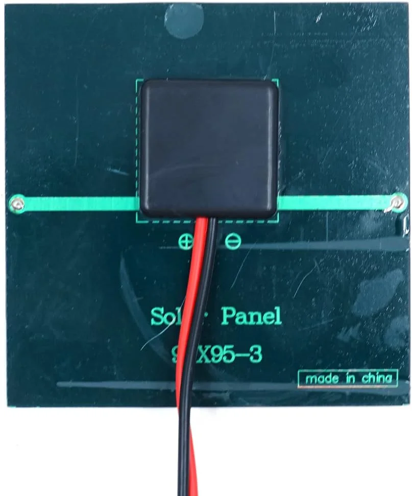 پنل خورشیدی کوچک 1 وات 5.5 ولت ZONADAH با کابل 35 سانتی متری و گیره سوسماری، شارژر باتری، مناسب برای پروژه های DIY خانگی، علمی مدارس، کمپینگ، ماهیگیری، پیاده روی، نورپردازی باغ و ابزارهای شارژ