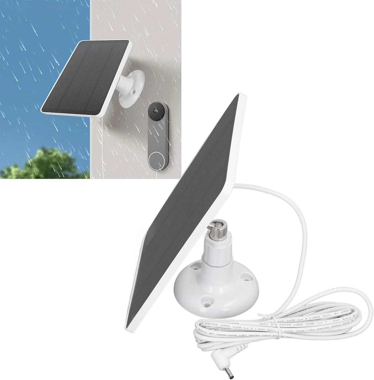 شارژر خورشیدی قابل حمل 10 واتی، پنل خورشیدی قابل حمل IP65 با خروجی USB C برای دوربین های امنیتی