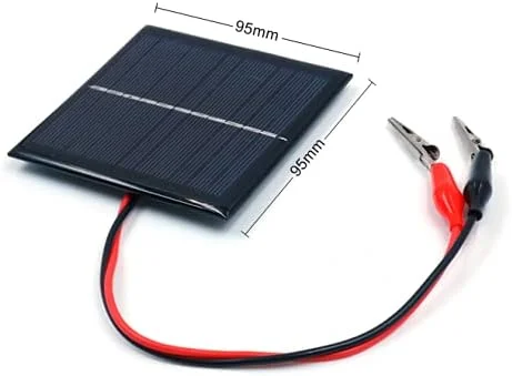 پنل خورشیدی کوچک 1 وات 5.5 ولت ZONADAH با کابل 35 سانتی متری و گیره سوسماری، شارژر باتری، مناسب برای پروژه های DIY خانگی، علمی مدارس، کمپینگ، ماهیگیری، پیاده روی، نورپردازی باغ و ابزارهای شارژ