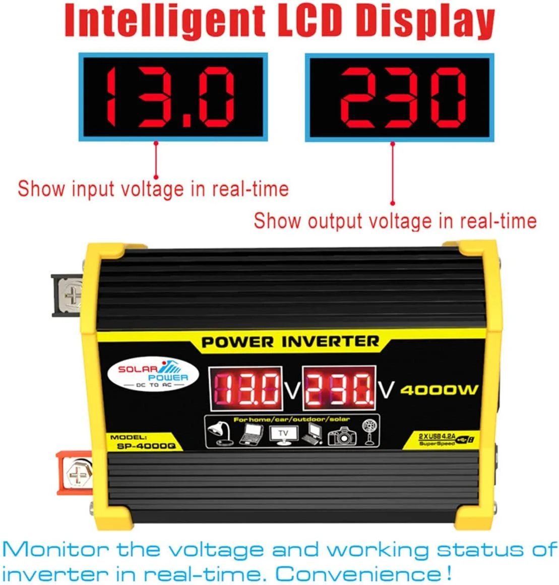کیت پنل خورشیدی 4000 واتی ZAIED، کیت اینورتر خورشیدی قابل حمل و سبک وزن، با کنترلر خورشیدی 30 آمپری، سیستم کامل برق خورشیدی برای خانه، سوله، مزرعه، RV، قایق، مشکی (رنگ: مشکی)