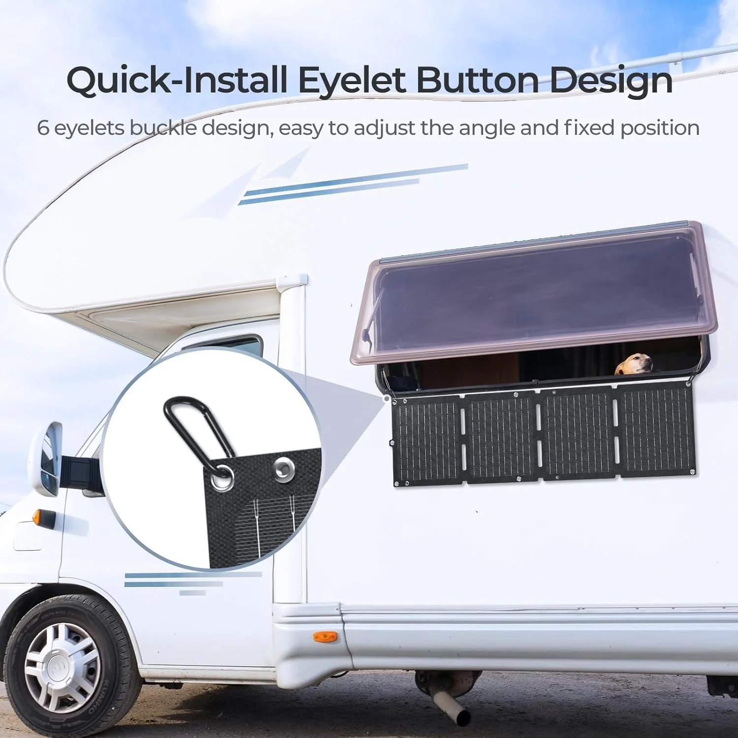 پنل های خورشیدی رنوژی، شارژر خورشیدی تاشو قابل حمل 30 واتی، سبک و شارژ سریع برای آیفون، آیپد، لپ تاپ، پاور بانک، پورت USB C/USB A/DC، IP67 برای کمپینگ، RV، پیاده روی، فعالیت در فضای باز