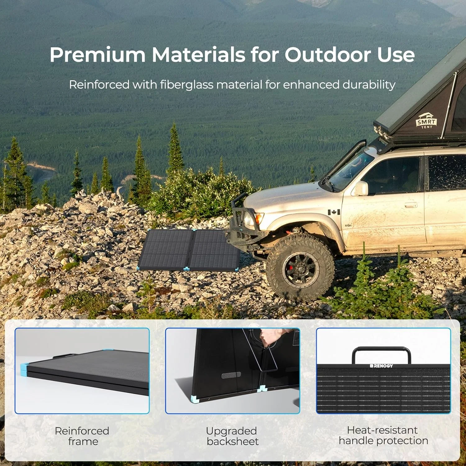 کیف خورشیدی قابل حمل 100 واتی رنوژی نوع N، سبک و بادوام، 25% بازدهی بالا، شارژر پنل خورشیدی تاشو 100 واتی برای ایستگاه برق، RV، کمپینگ، خارج از شبکه، پشتیبان خانگی کیف خورشیدی قابل حمل 100 واتی رنوژی نوع N، سبک و بادوام، 25% بازدهی بالا، شارژر پنل خورشیدی تاشو 100 واتی برای ایستگاه برق، RV، کمپینگ، خارج از شبکه، پشتیبان خانگی