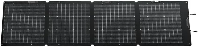 پنل خورشیدی تاشو دو طرفه 220 واتی EF ECOFLOW، همراه با پایه قابل تنظیم، ضد آب IP68 و بادوام برای استفاده خارج از شبکه