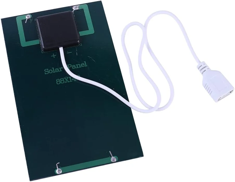 پنل خورشیدی قابل حمل 5 وات 5 ولت پلی سیلیکونی USB برای شارژ باتری/تلفن 3-5 ولت برای کمپینگ در فضای باز
